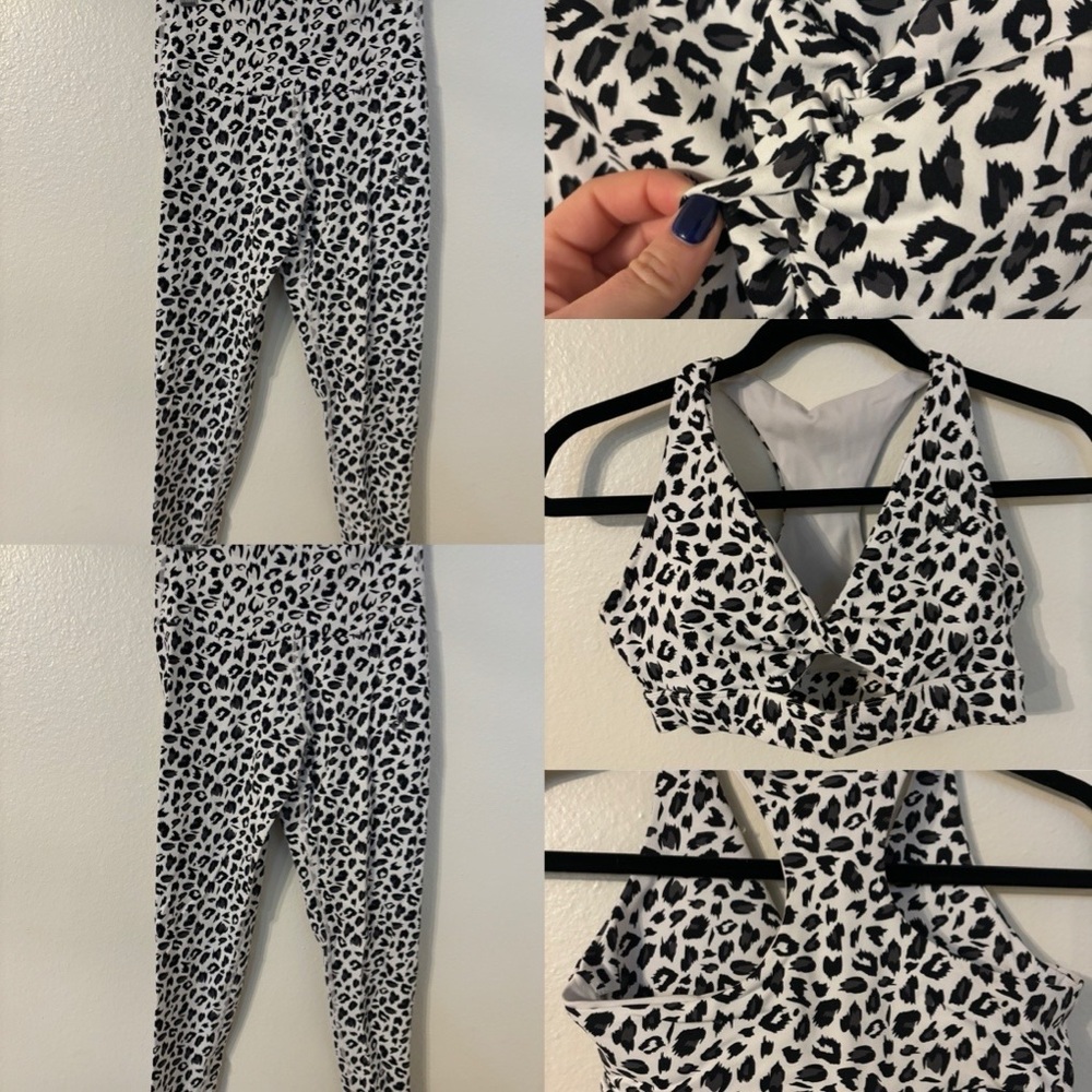 Ryderwear - Women’s Leopard Print Activewear Set (Small) Sports Bra + Leggings